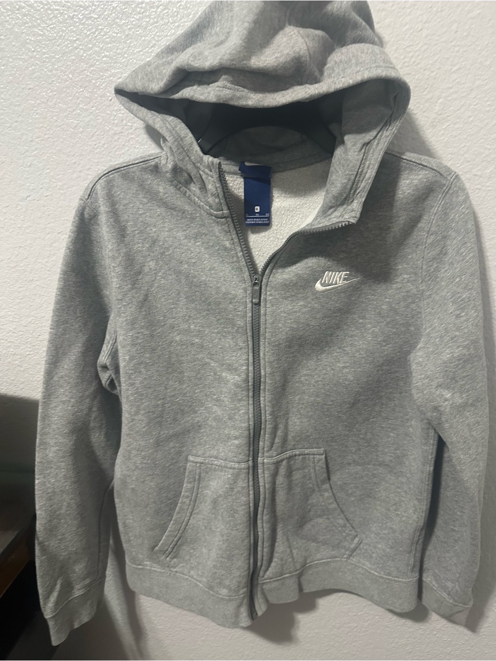 Nike Kids Gray Full-Zip Hooded Jacket